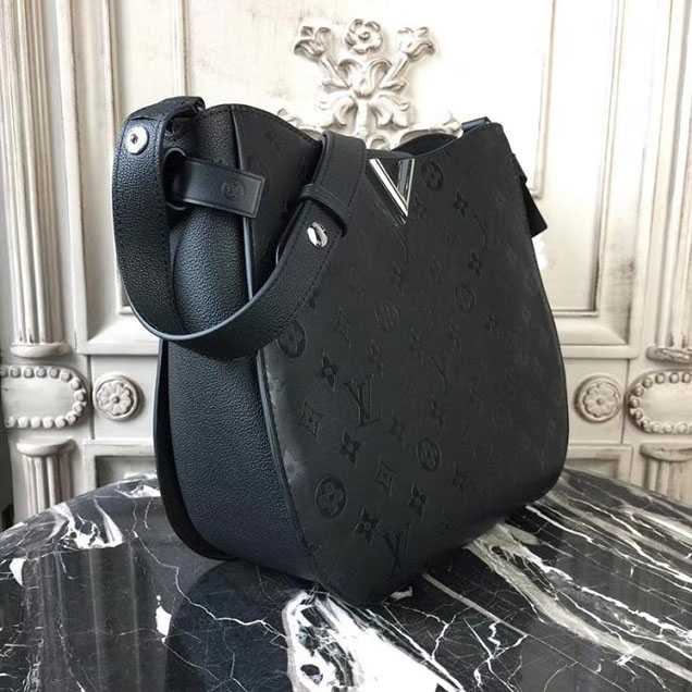 Сумка Louis Vuitton Monogram Empreinte Leather Very Hobo M53346 "Black" фото № 3