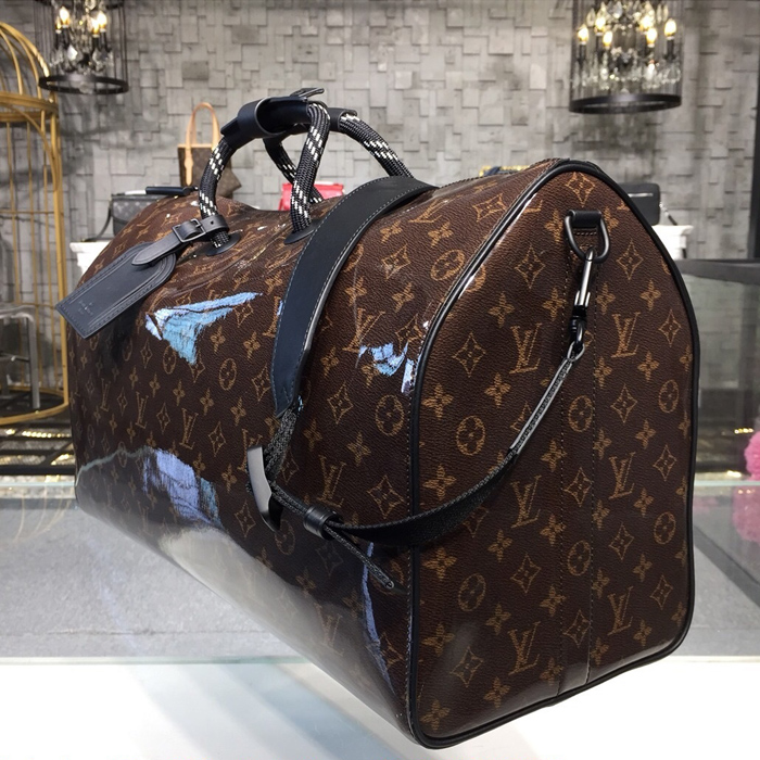 Сумка Louis Vuitton Monogram Glaze Keepall Bandouliere 50 M43899 "Brown" фото № 3