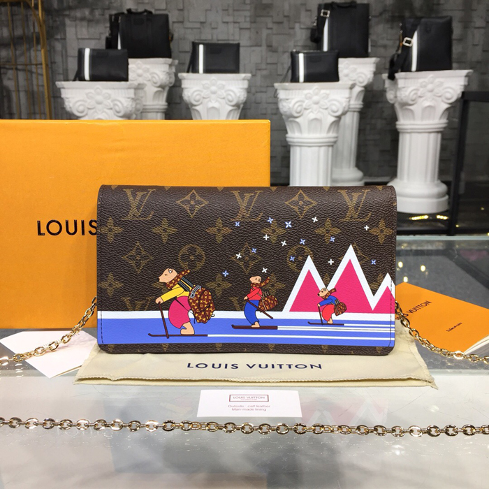 Клатч Louis Vuitton Pochette Weekend M63857 Monogram Canvas "Brown" фото № 2