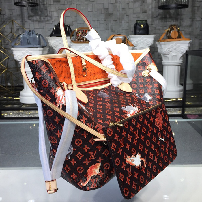 Сумка Louis Vuitton Neverfull MM M44441 Monogram Canvas "Brown" фото № 3