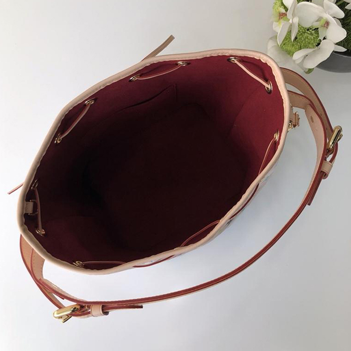 Сумка Louis Vuitton Petit Noe M42229 Monogram Multicolore Blanc "White" фото № 9