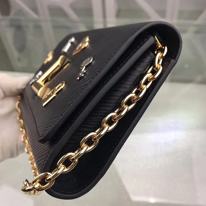 Сумка Louis Vuitton Twist Chain Wallet M63987 Epi Leather "Black" фото № 6