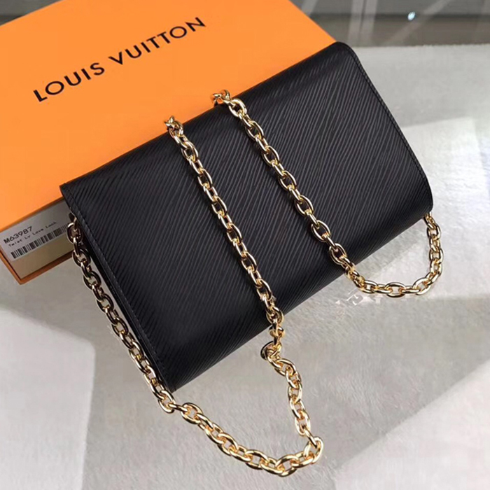 Сумка Louis Vuitton Twist Chain Wallet M63987 Epi Leather "Black" фото № 4
