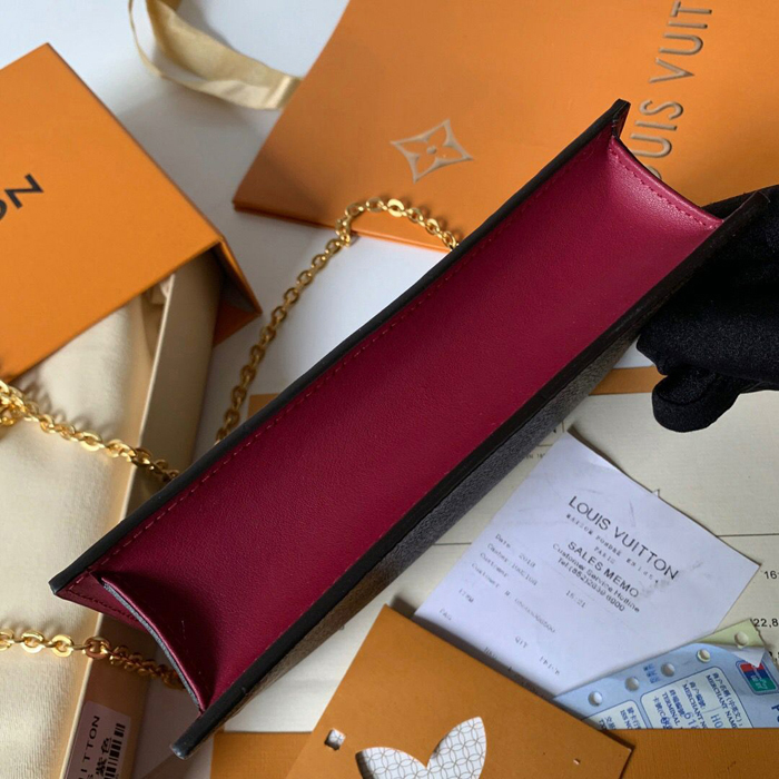 Сумка Louis Vuitton Flore Chain Wallet M67404 Monogram Canvas Fuchsia "Brown" фото № 5