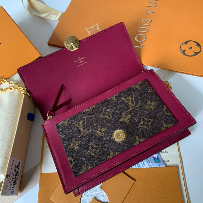 Сумка Louis Vuitton Flore Chain Wallet M67404 Monogram Canvas Fuchsia "Brown" фото № 8