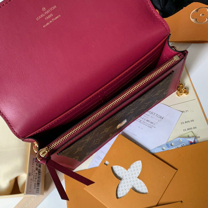 Сумка Louis Vuitton Flore Chain Wallet M67404 Monogram Canvas Fuchsia "Brown" фото № 9