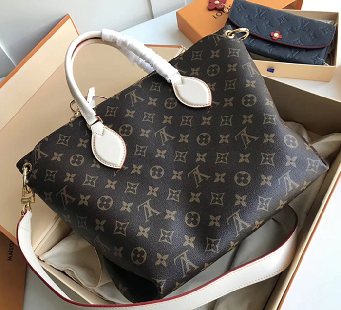 Сумка Louis Vuitton Flower Zipped Tote MM M44360 Monogram Canvas Beige "Brown" фото № 3