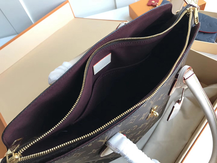 Сумка Louis Vuitton Flower Zipped Tote MM M44360 Monogram Canvas Beige "Brown" фото № 9