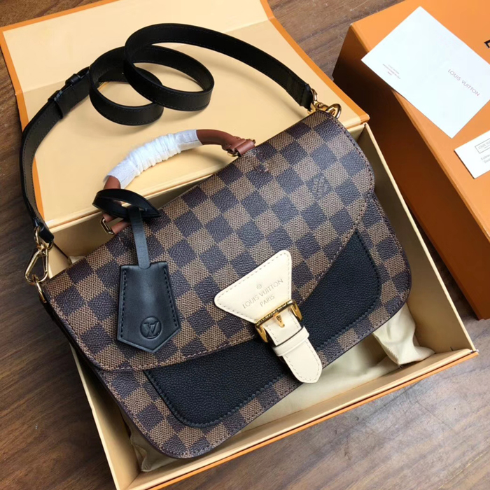 Сумка Louis Vuitton Trendy Crossbody N40146 Damier Ebene Canvas Black "Brown" фото № 2