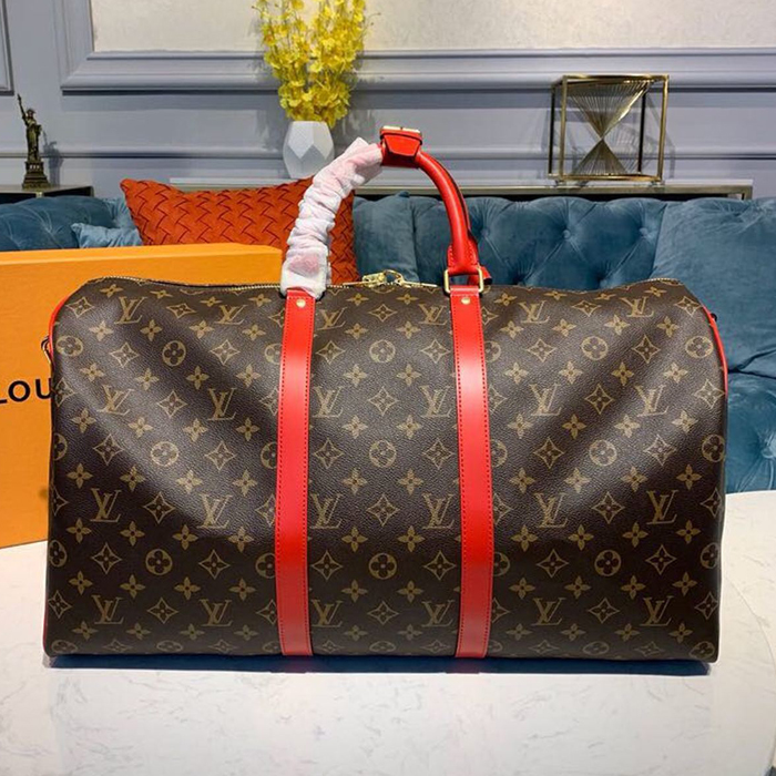 Сумка Louis Vuitton Keepall Bandouliere 50 M44740 Monogram Coated Canvas "Brown" фото № 4