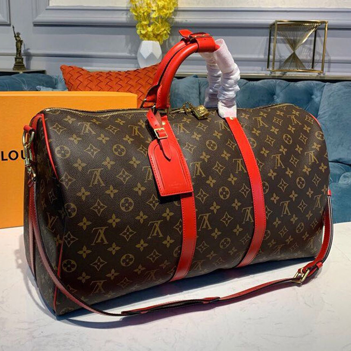 Сумка Louis Vuitton Keepall Bandouliere 50 M44740 Monogram Coated Canvas "Brown" фото № 3