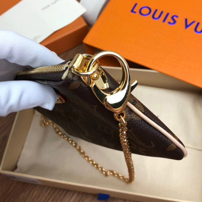 Клатч Louis Vuitton Pochette Milla MM M60094 Monogram Canvas "Brown" фото № 7