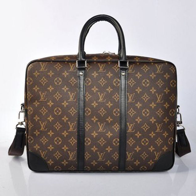 Портфель Louis Vuitton M40224 Porte-Documents Voyage GM Briefcase Monogram Macassar Canvas "Brown" фото № 2
