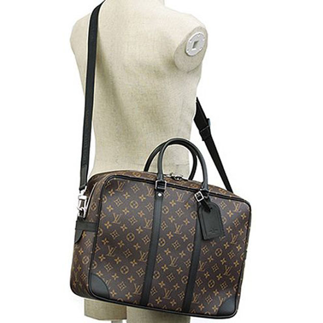 Портфель Louis Vuitton M40224 Porte-Documents Voyage GM Briefcase Monogram Macassar Canvas "Brown" фото № 9