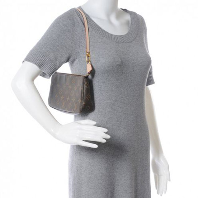 Сумка Louis Vuitton M40712 Pochette Accessoires Monogram Canvas "Brown" фото № 9