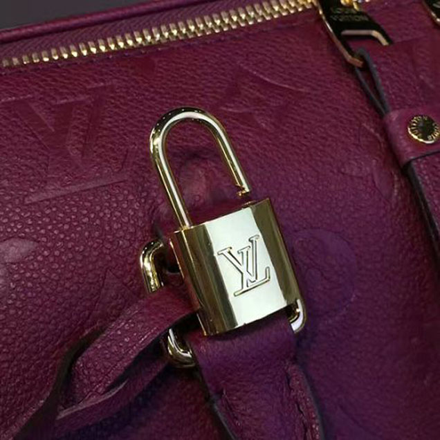 Сумка Louis Vuitton M40764 Speedy 25 Tote Bag Monogram Empreinte Leather "Purple" фото № 7