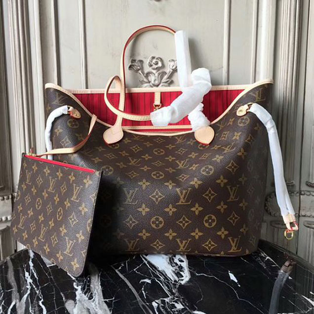 Сумка Louis Vuitton M41177 Neverfull MM Shoulder Bag Monogram Canvas "Brown" фото № 2