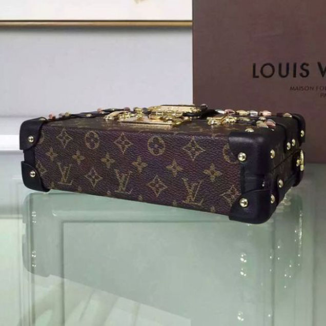 Сумка Louis Vuitton M41552 Petite Malle Crossbody Bag Monogram Canvas "Brown" фото № 5