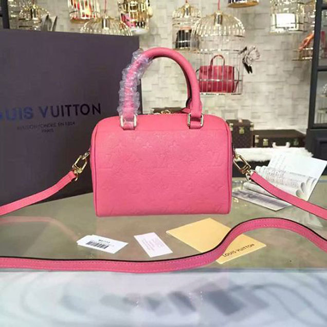 Сумка Louis Vuitton M42398 Speedy Bandouliere 20 Tote Bag Monogram Empreinte Leather "Peach" фото № 4