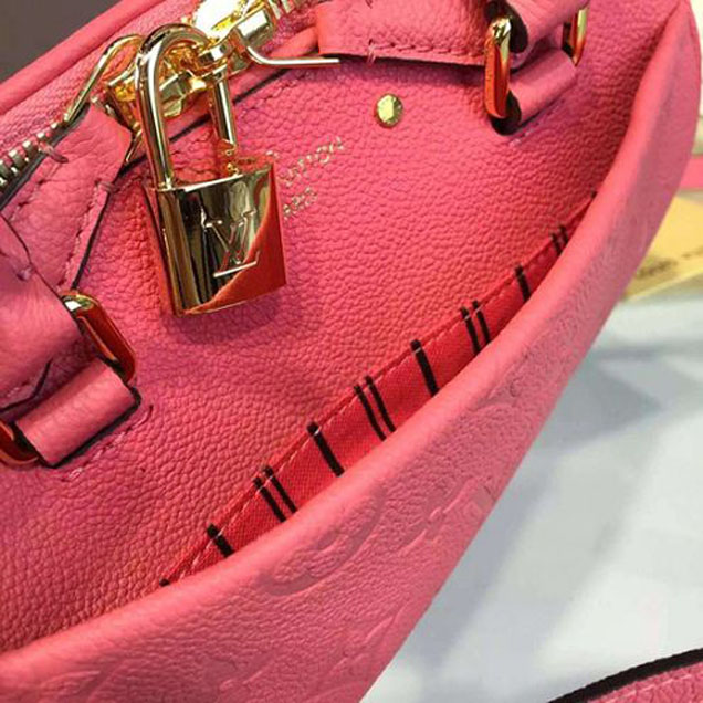 Сумка Louis Vuitton M42398 Speedy Bandouliere 20 Tote Bag Monogram Empreinte Leather "Peach" фото № 6