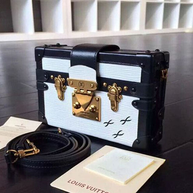 Сумка Louis Vuitton M50015 Petite Malle Crossbody Bag Epi Leather "White" фото № 2