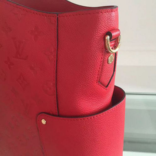 Сумка Louis Vuitton M50071 Bagatelle Hobo Bag Monogram Empreinte Leather "Red" фото № 9