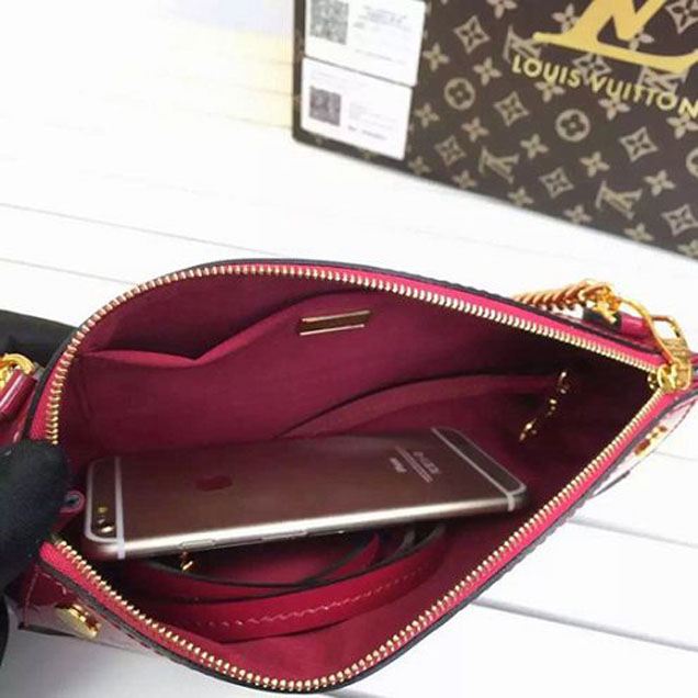 Сумка Louis Vuitton M50587 Santa Monica Clutch Crossbody Bag Monogram Vernis "Pink" фото № 9