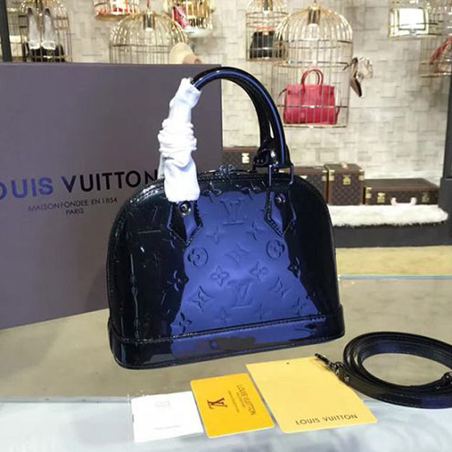 Сумка Louis Vuitton M90063 Alma BB Tote Bag Monogram Vernis "Black" фото № 4