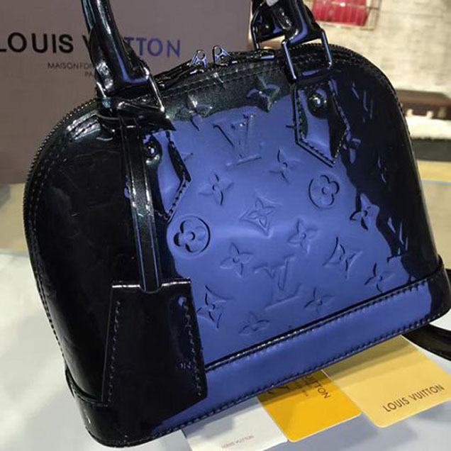 Сумка Louis Vuitton M90063 Alma BB Tote Bag Monogram Vernis "Black" фото № 6