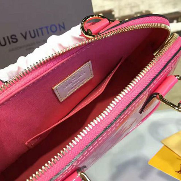 Сумка Louis Vuitton M90976 Alma BB Tote Bag Monogram Vernis "Pink" фото № 10
