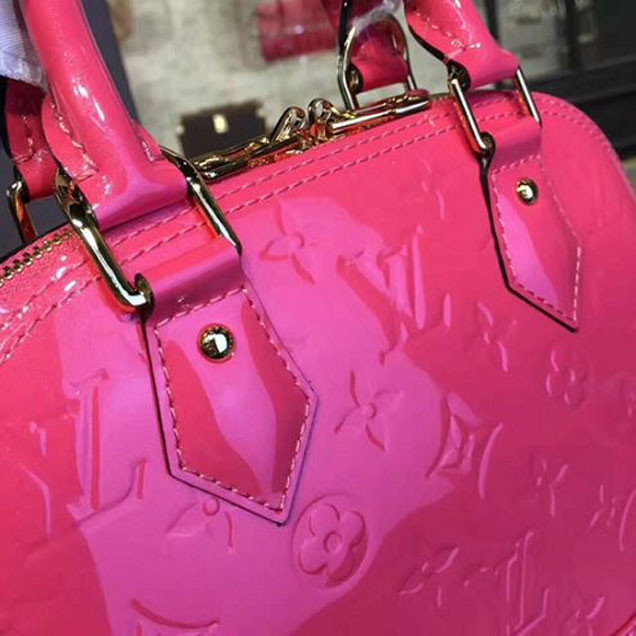 Сумка Louis Vuitton M90976 Alma BB Tote Bag Monogram Vernis "Pink" фото № 5