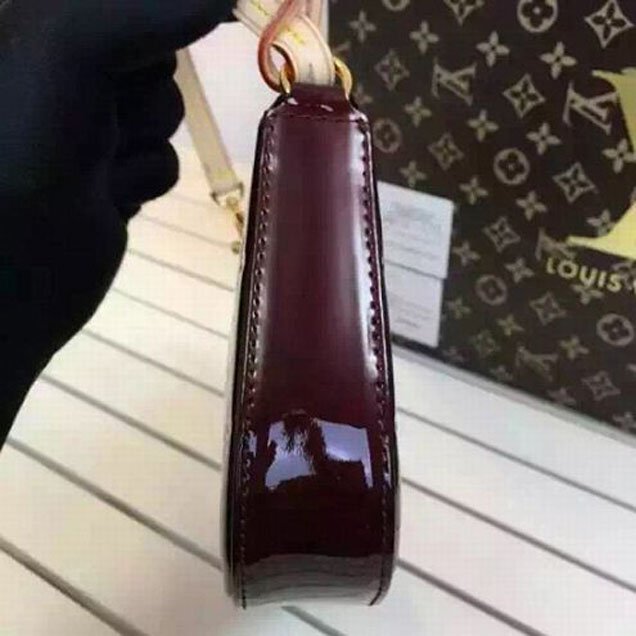 Сумка Louis Vuitton M91576 Pochette Accessoires Monogram Vernis "Chocolate" фото № 6