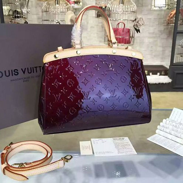 Сумка Louis Vuitton M91690 Brea MM Tote Bag Monogram Vernis "Purple" фото № 4