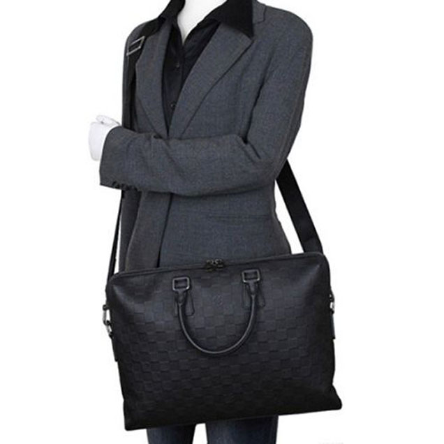 Портфель Louis Vuitton N41248 Porte Documents Jour Briefcase Damier Infini Leather "Black" фото № 9