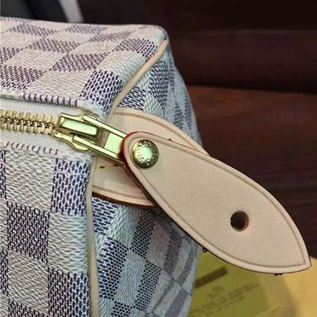 Сумка Louis Vuitton N41370 Speedy 30 Tote Bag Damier Azur Canvas "White" фото № 9