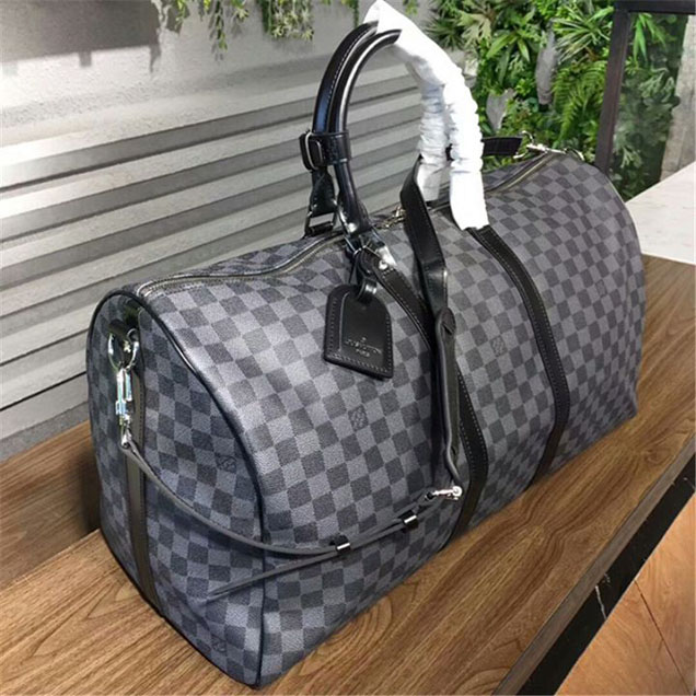 Сумка Louis Vuitton N41413 Keepall Bandouliere 55 Duffel Bag Damier Graphite Canvas "Graphite" фото № 5