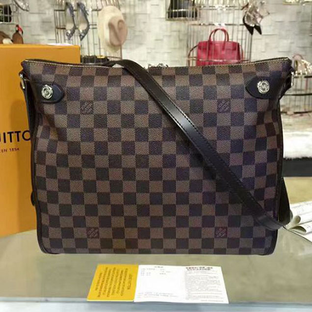 Сумка Louis Vuitton N41425 Duomo Shoulder Bag Damier Ebene Canvas "Brown" фото № 4