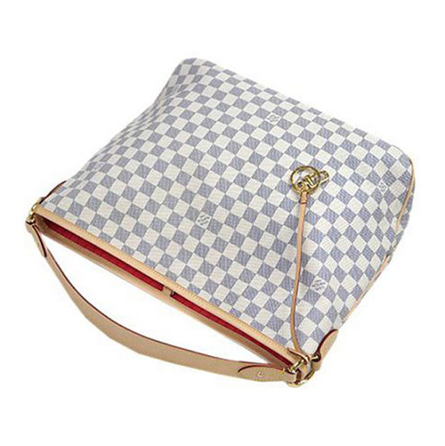 Сумка Louis Vuitton N41448 Delightful MM Hobo Bag Damier Azur Canvas "White" фото № 5