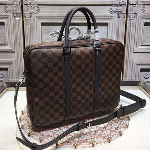 Портфель Louis Vuitton N41466 Porte-Documents Voyage PM Briefcase Damier Ebene Canvas "Brown" фото № 2