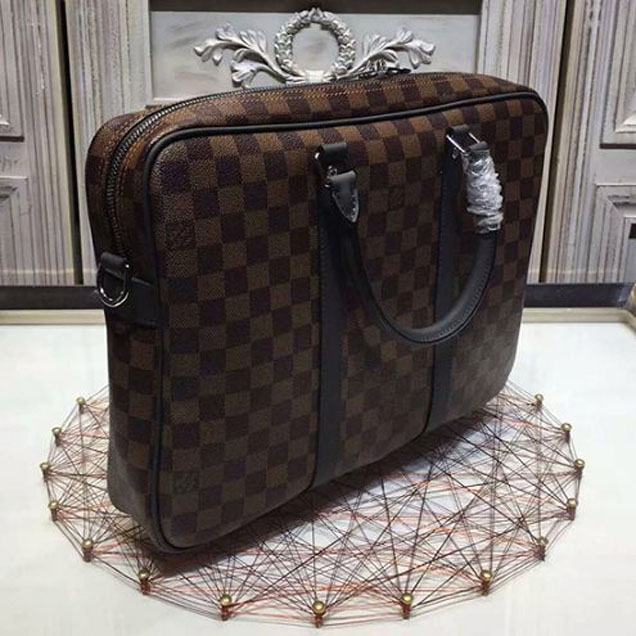 Портфель Louis Vuitton N41466 Porte-Documents Voyage PM Briefcase Damier Ebene Canvas "Brown" фото № 4