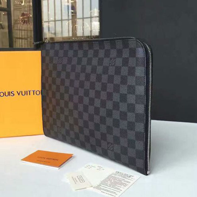 Клатч Louis Vuitton N41501 Pochette Jour GM Damier Graphite Canvas "Graphite" фото № 3