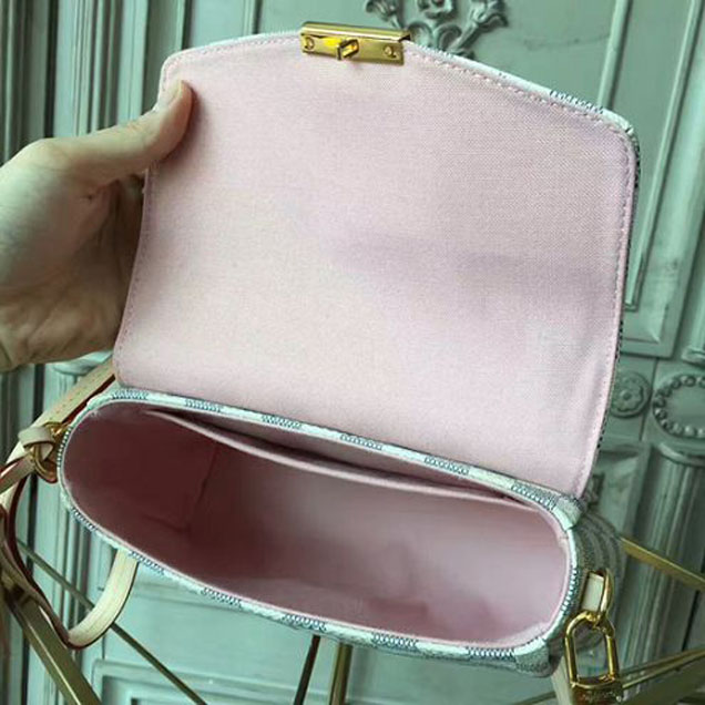 Сумка Louis Vuitton N41581 Croisette Crossbody Bag Damier Azur Canvas "White" фото № 10