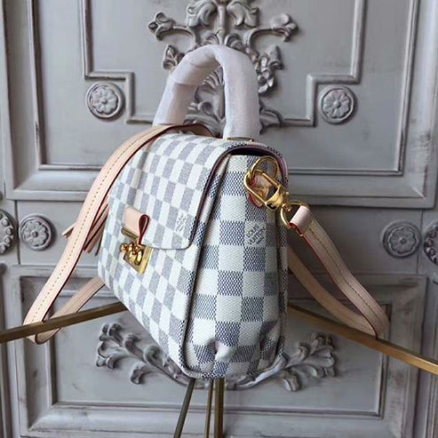 Сумка Louis Vuitton N41581 Croisette Crossbody Bag Damier Azur Canvas "White" фото № 3