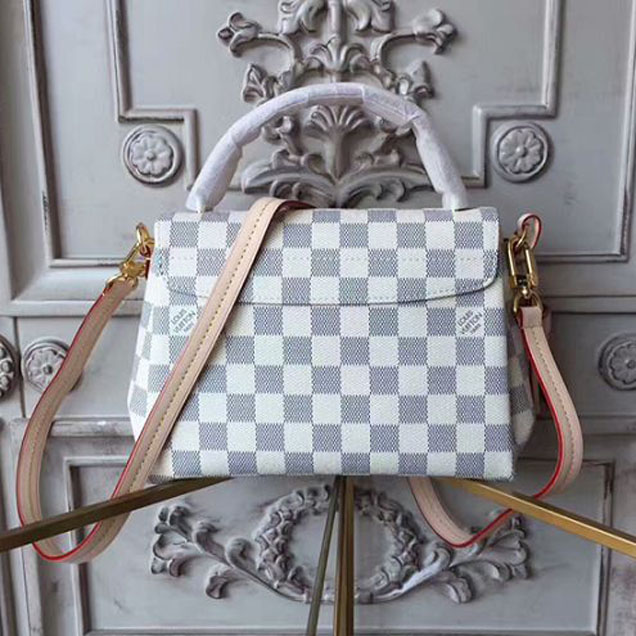 Сумка Louis Vuitton N41581 Croisette Crossbody Bag Damier Azur Canvas "White" фото № 4