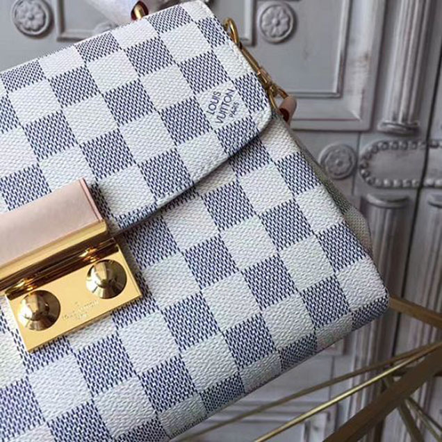 Сумка Louis Vuitton N41581 Croisette Crossbody Bag Damier Azur Canvas "White" фото № 5