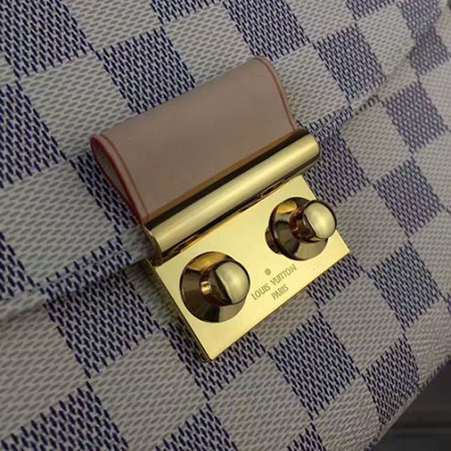 Сумка Louis Vuitton N41581 Croisette Crossbody Bag Damier Azur Canvas "White" фото № 7