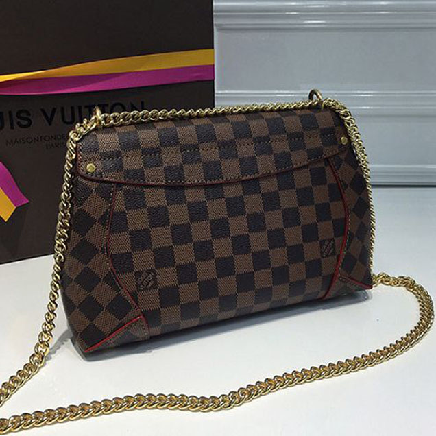 Сумка Louis Vuitton N41596 Caissa Clutch Shoulder Bag Damier Ebene Canvas "Brown" фото № 5