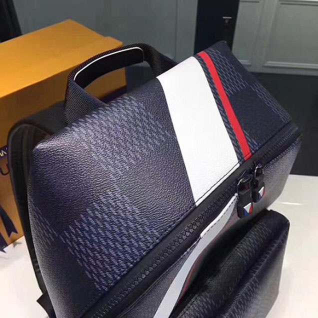 Рюкзак Louis Vuitton N44006 Apollo Backpack Damier Cobalt Canvas "Navy Blue" фото № 6
