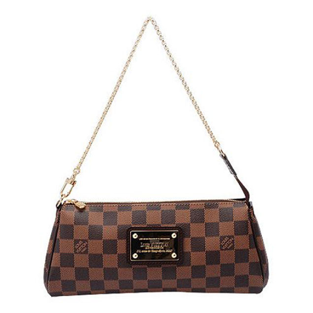 Сумка Louis Vuitton N55213 Eva Clutch Damier Ebene Canvas "Brown" фото № 3