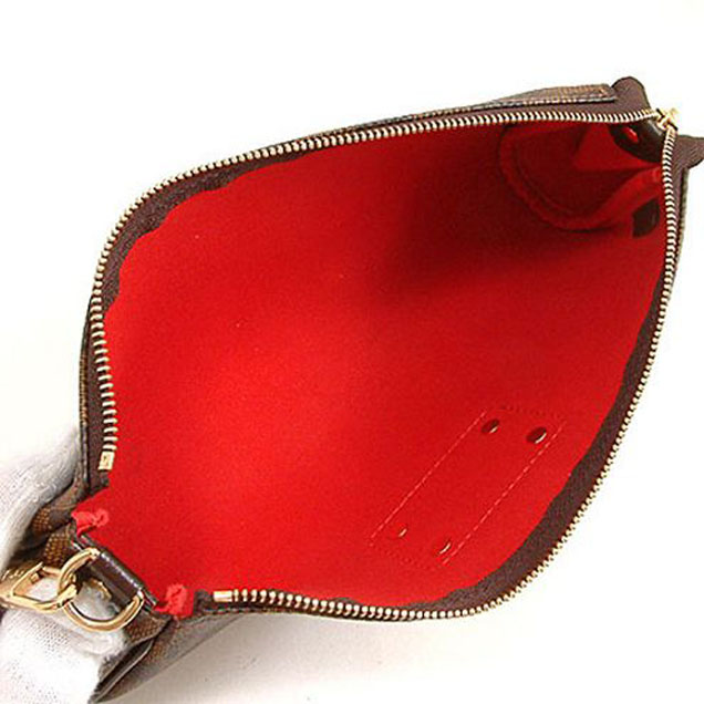 Сумка Louis Vuitton N55213 Eva Clutch Damier Ebene Canvas "Brown" фото № 8